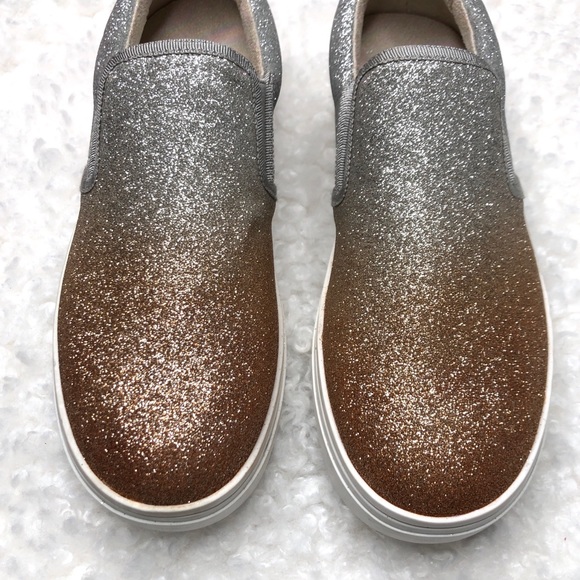 Stuart Weitzman Girl’s Glitter Platform Slip On - Picture 2 of 2